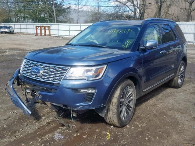 1FM5K8HT1JGB37126 - 2018 FORD EXPLORER P BLUE photo 2