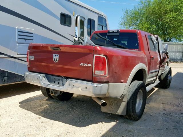 3C63RRNL4EG238664 - 2014 RAM 3500 LONGH MAROON photo 4