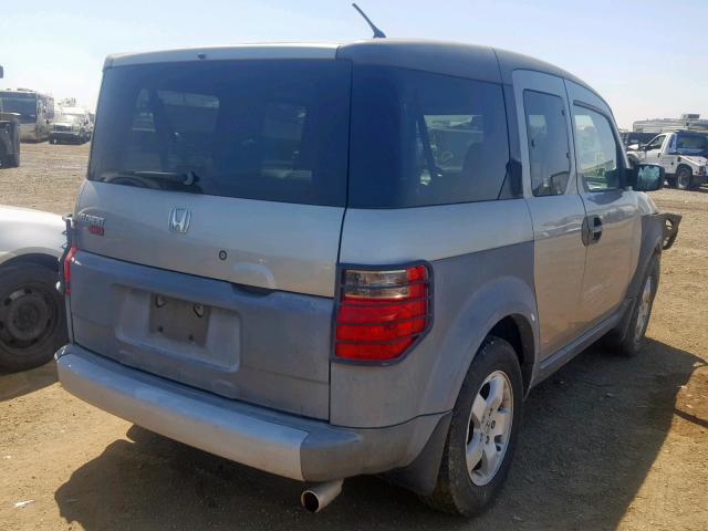 5J6YH28584L003122 - 2004 HONDA ELEMENT EX SILVER photo 4