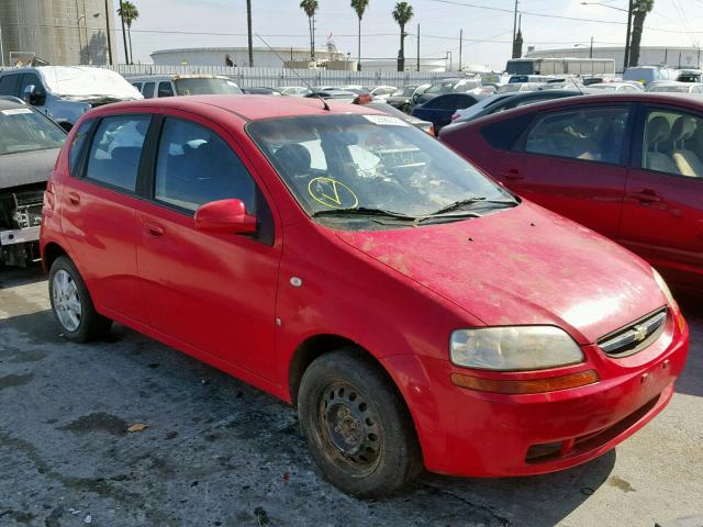 KL1TD66677B722961 - 2007 CHEVROLET AVEO BASE Қызыл фото 1