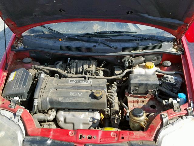 KL1TD66677B722961 - 2007 CHEVROLET AVEO BASE Қызыл фото 7
