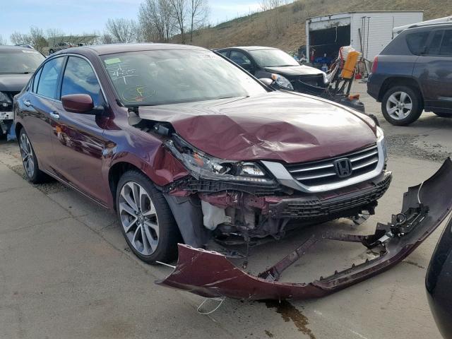 1HGCR2F51EA272920 - 2014 HONDA ACCORD SPO MAROON photo 1
