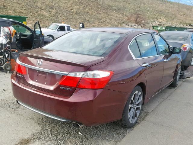 1HGCR2F51EA272920 - 2014 HONDA ACCORD SPO MAROON photo 4