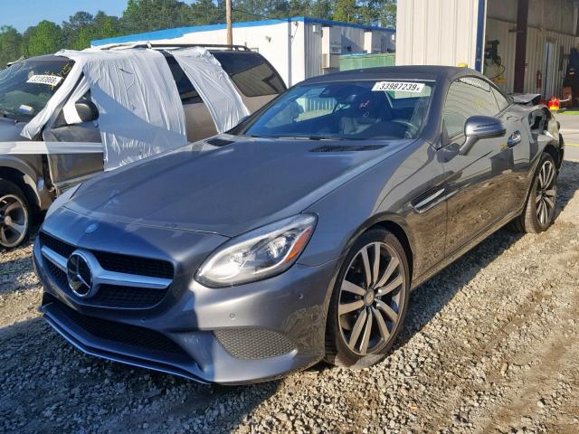 WDDPK3JA5HF130632 - 2017 MERCEDES-BENZ SLC 300 GRAY photo 2