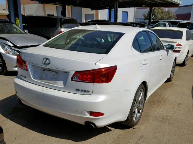 JTHBK262692087068 - 2009 LEXUS IS 250 WHITE photo 4