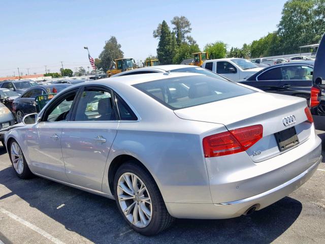 WAUAGAFD2EN007460 - 2014 AUDI A8 QUATTRO SILVER photo 3