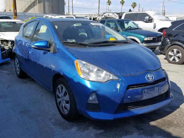 JTDKDTB39E1568383 - 2014 TOYOTA PRIUS C BLUE photo 1