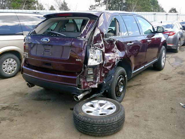 2FMDK3JC9BBA30519 - 2011 FORD EDGE SEL PURPLE photo 4