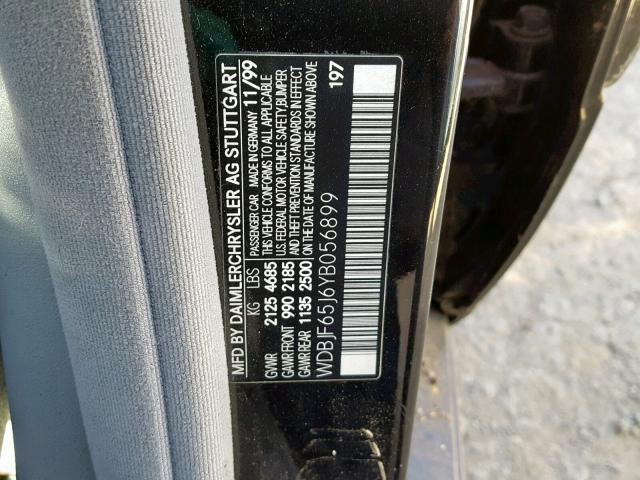 WDBJF65J6YB056899 - 2000 MERCEDES-BENZ E 320 BLACK photo 10