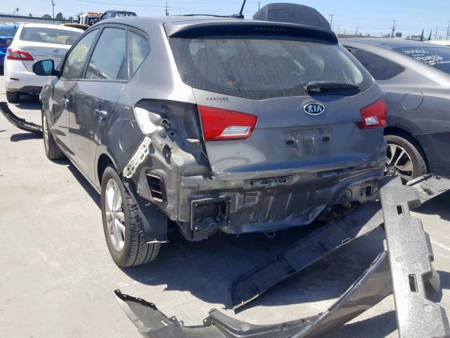 KNAFU5A26B5404905 - 2011 KIA FORTE EX GRAY photo 3