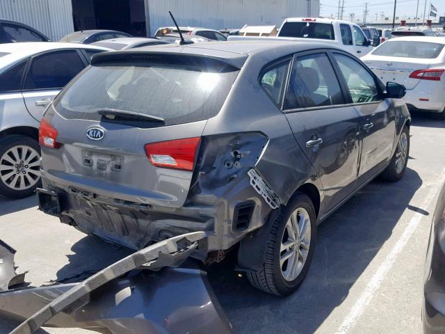 KNAFU5A26B5404905 - 2011 KIA FORTE EX GRAY photo 4