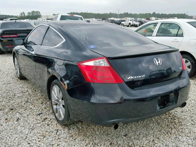 1HGCS22889A011035 - 2009 HONDA ACCORD EXL BLACK photo 3