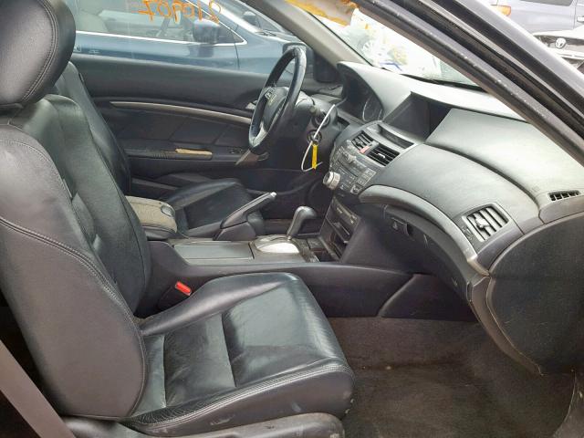 1HGCS22889A011035 - 2009 HONDA ACCORD EXL BLACK photo 5