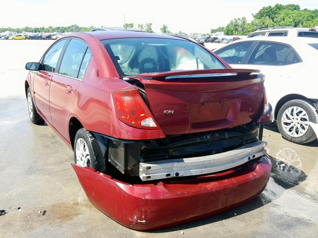 1G8AZ52F74Z147940 - 2004 SATURN ION LEVEL RED photo 3