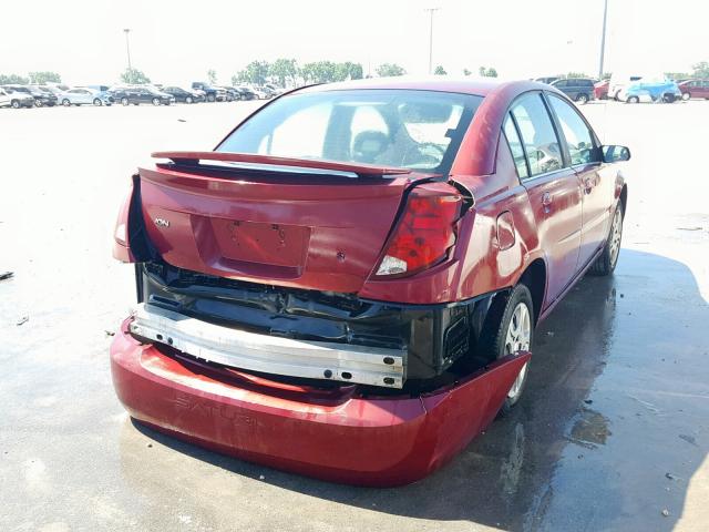 1G8AZ52F74Z147940 - 2004 SATURN ION LEVEL RED photo 4