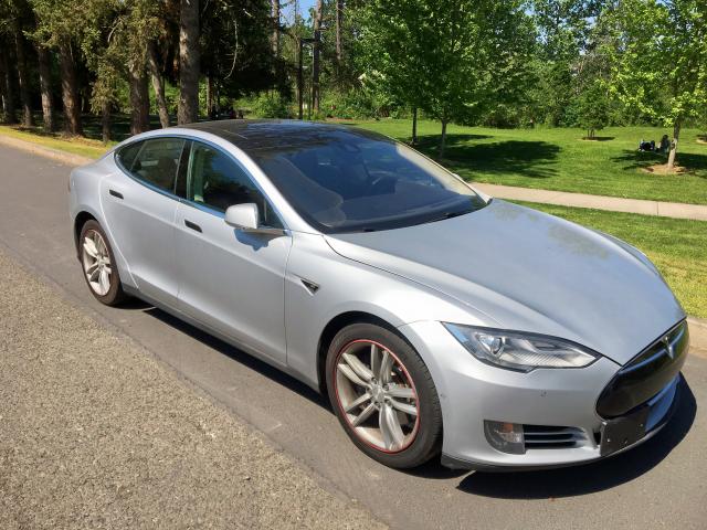 5YJSA1H12EFP58133 - 2014 TESLA MODEL S SILVER photo 1