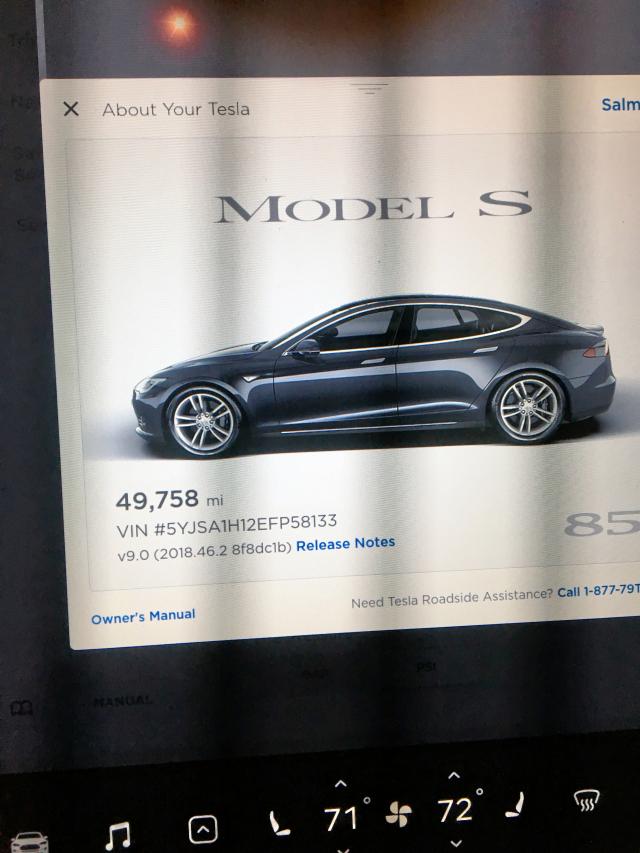 5YJSA1H12EFP58133 - 2014 TESLA MODEL S SILVER photo 7