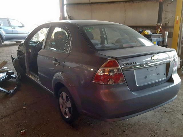 KL1TD5DE1AB085786 - 2010 CHEVROLET AVEO LS GRAY photo 3