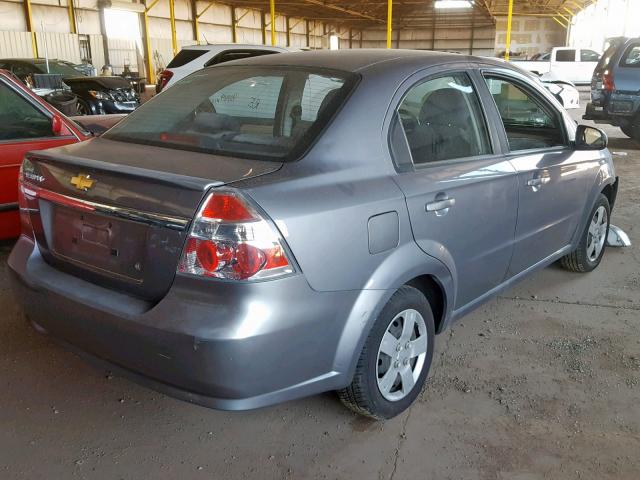 KL1TD5DE1AB085786 - 2010 CHEVROLET AVEO LS GRAY photo 4