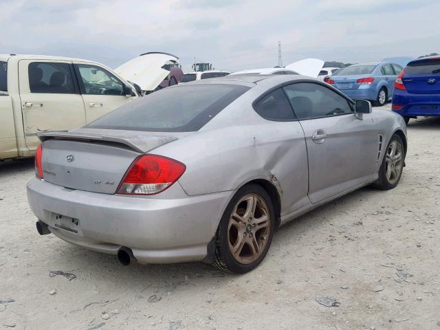 KMHHN65FX6U196935 - 2006 HYUNDAI TIBURON GT SILVER photo 4