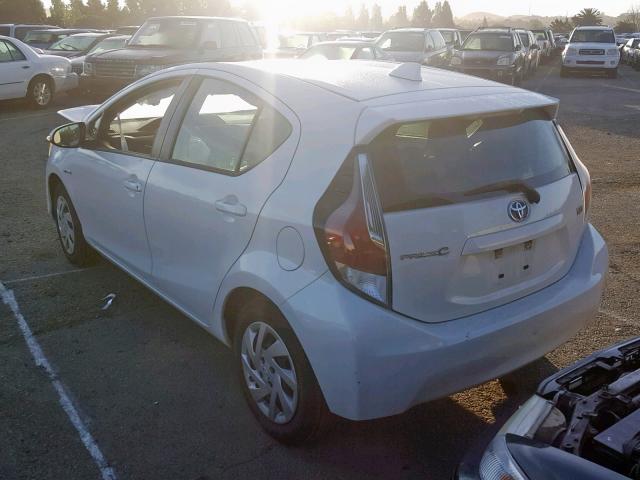 JTDKDTB36F1582856 - 2015 TOYOTA PRIUS C WHITE photo 3