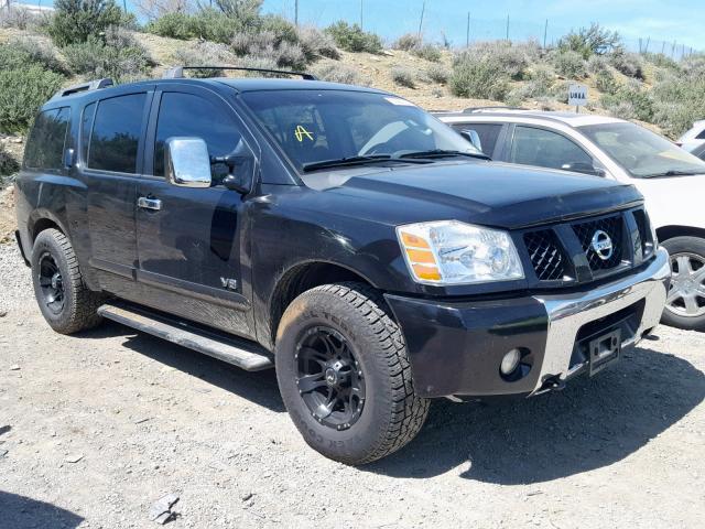 5N1AA08B95N728221 - 2005 NISSAN ARMADA SE BLACK photo 1