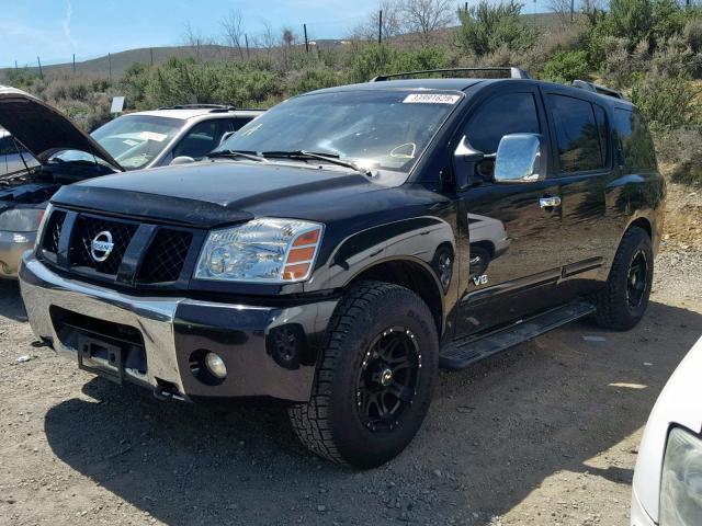 5N1AA08B95N728221 - 2005 NISSAN ARMADA SE BLACK photo 2