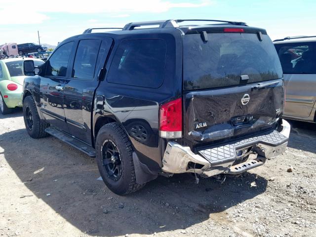 5N1AA08B95N728221 - 2005 NISSAN ARMADA SE BLACK photo 3