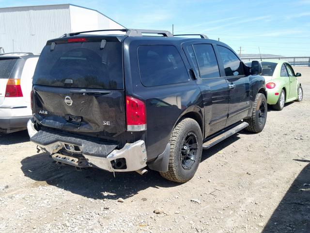 5N1AA08B95N728221 - 2005 NISSAN ARMADA SE BLACK photo 4