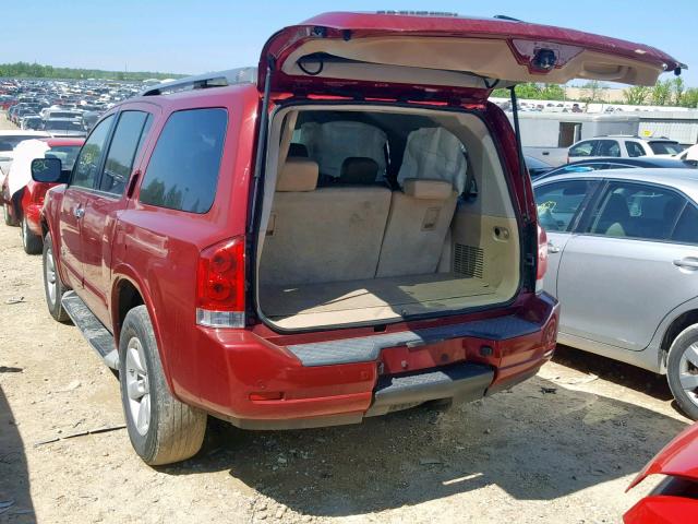 5N1AA08C89N601751 - 2009 NISSAN ARMADA SE RED photo 3