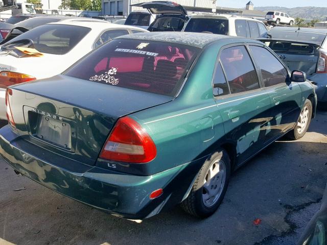 JA3AY36C0VU016553 - 1997 MITSUBISHI MIRAGE LS GREEN photo 4