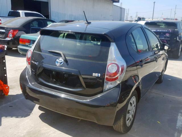 JTDKDTB3XC1024908 - 2012 TOYOTA PRIUS C BLACK photo 4