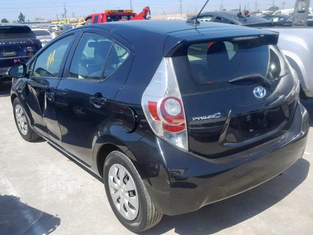 JTDKDTB3XC1024908 - 2012 TOYOTA PRIUS C BLACK photo 7