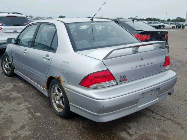 JA3AJ86E82U062100 - 2002 MITSUBISHI LANCER OZ SILVER photo 3