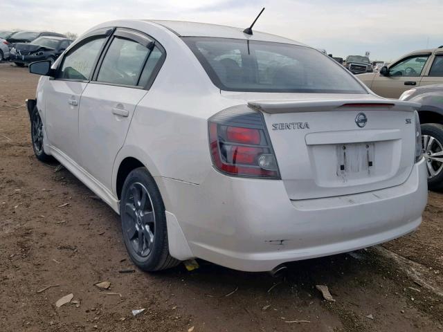 3N1AB6AP1BL647318 - 2011 NISSAN SENTRA 2.0 WHITE photo 3