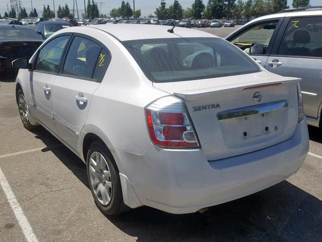 3N1AB6AP1CL739434 - 2012 NISSAN SENTRA 2.0 WHITE photo 3