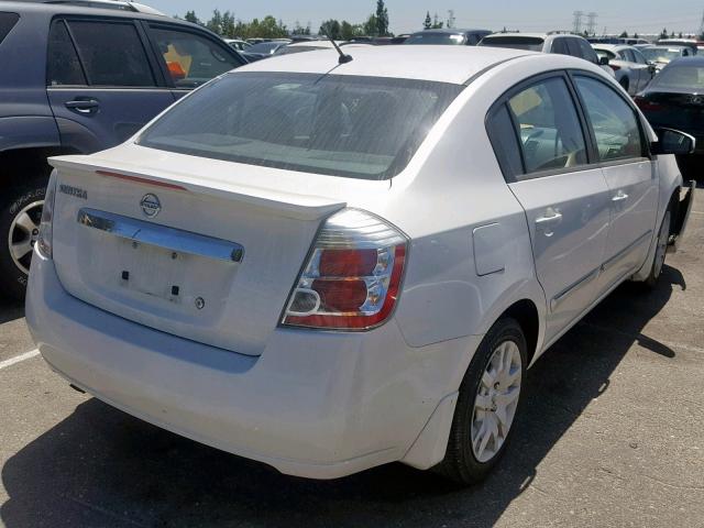 3N1AB6AP1CL739434 - 2012 NISSAN SENTRA 2.0 WHITE photo 4