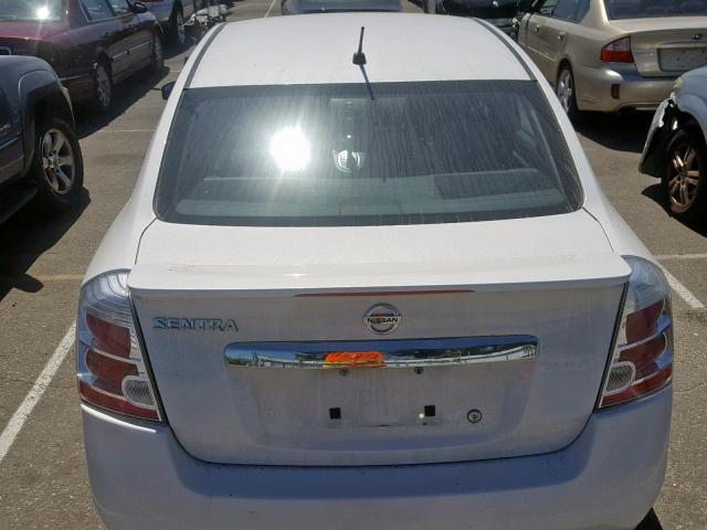 3N1AB6AP1CL739434 - 2012 NISSAN SENTRA 2.0 WHITE photo 9