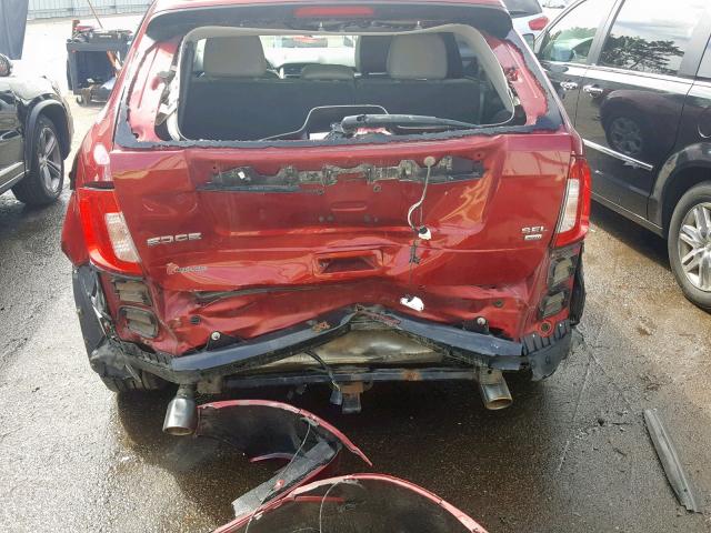 2FMDK4JC4DBC89184 - 2013 FORD EDGE SEL RED photo 9