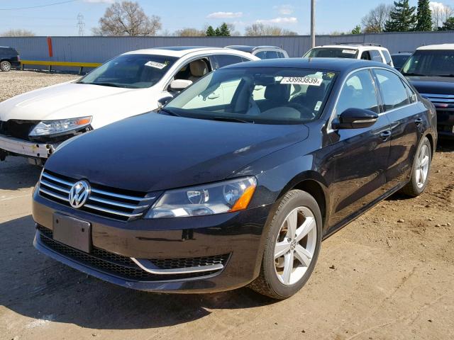 1VWBH7A36CC093027 - 2012 VOLKSWAGEN PASSAT SE BLACK photo 2