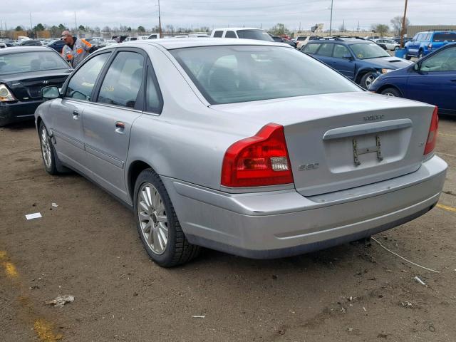 YV1TS92D441358157 - 2004 VOLVO S80 SILVER photo 3