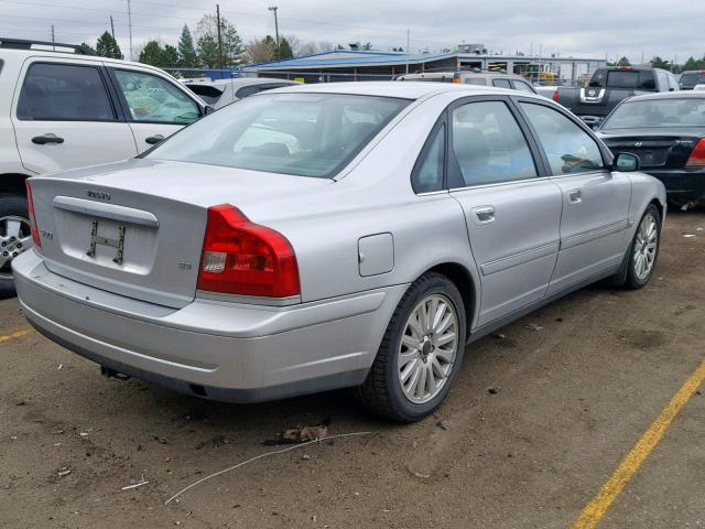 YV1TS92D441358157 - 2004 VOLVO S80 SILVER photo 4