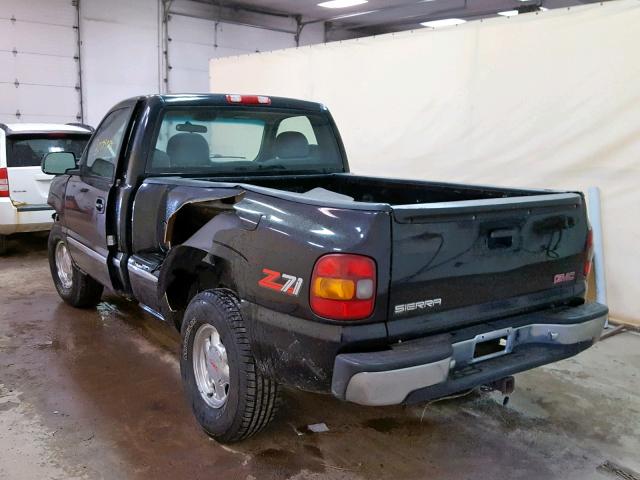 1GTEK14T6XZ509056 - 1999 GMC NEW SIERRA BLACK photo 3