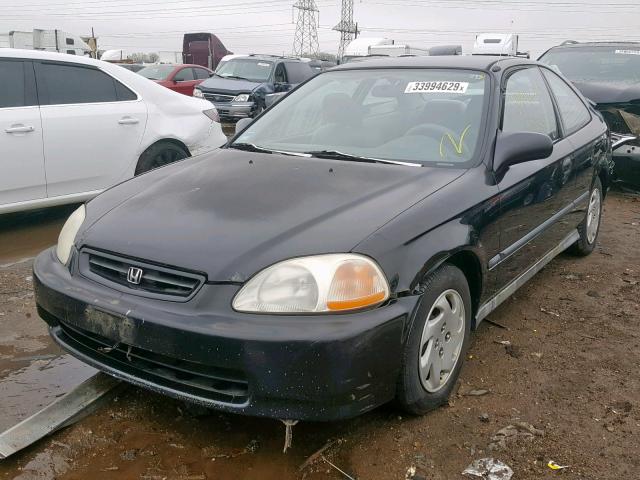 1HGEJ6221VL024805 - 1997 HONDA CIVIC DX BLACK photo 2