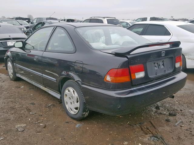 1HGEJ6221VL024805 - 1997 HONDA CIVIC DX BLACK photo 3