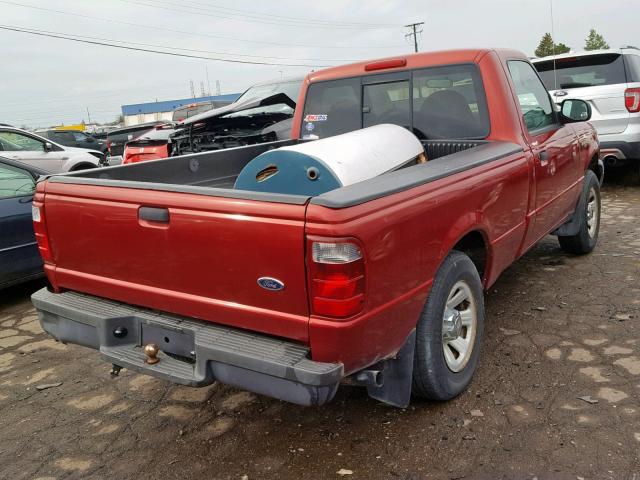 1FTYR10D03PB88399 - 2003 FORD RANGER MAROON photo 4