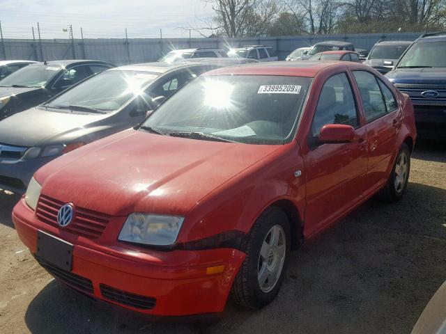 3VWSE69M42M023880 - 2002 VOLKSWAGEN JETTA GLS RED photo 2