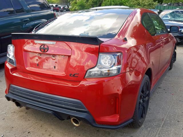 JTKJF5C72GJ026282 - 2016 TOYOTA SCION TC RED photo 4
