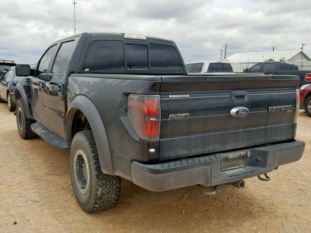 1FTFW1R6XEFC50646 - 2014 FORD F150 SVT R BLACK photo 3