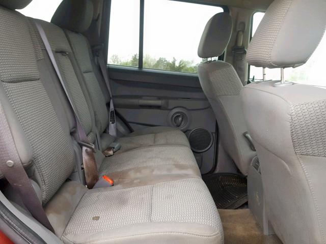 1J8HG48K67C546315 - 2007 JEEP COMMANDER RED photo 6